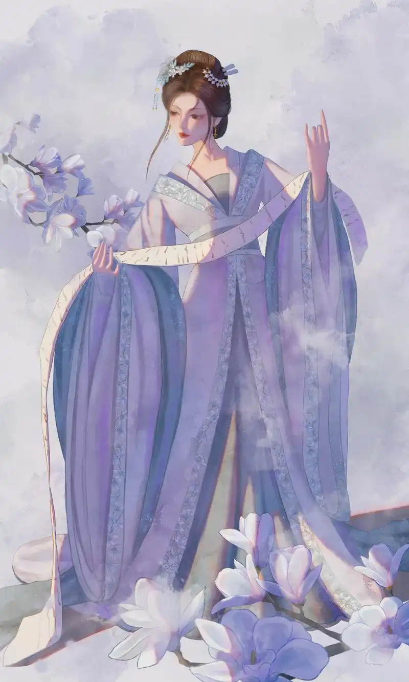 七张后宫美人系列古风插画,你最喜欢哪位娘娘?画师:鬼花花儿!