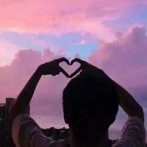 夕阳西下情侣真人头像隐藏很深,情侣真人头像一人一半单人头像