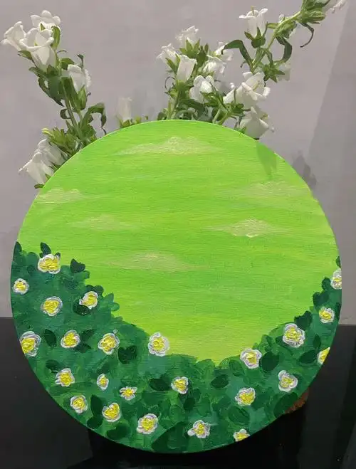 浪漫与你都想拥有丙烯画附过程图