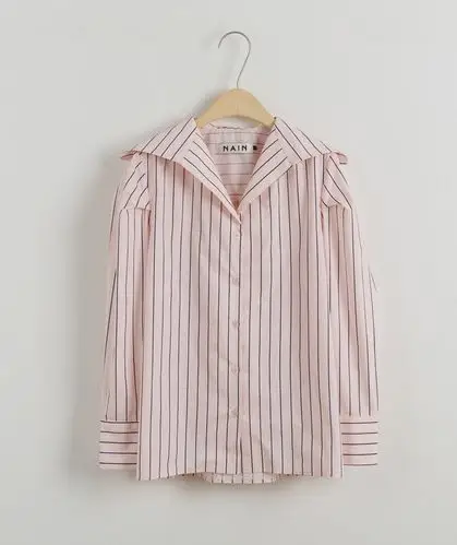 nain 18年秋季新款 海军领条纹衬衫