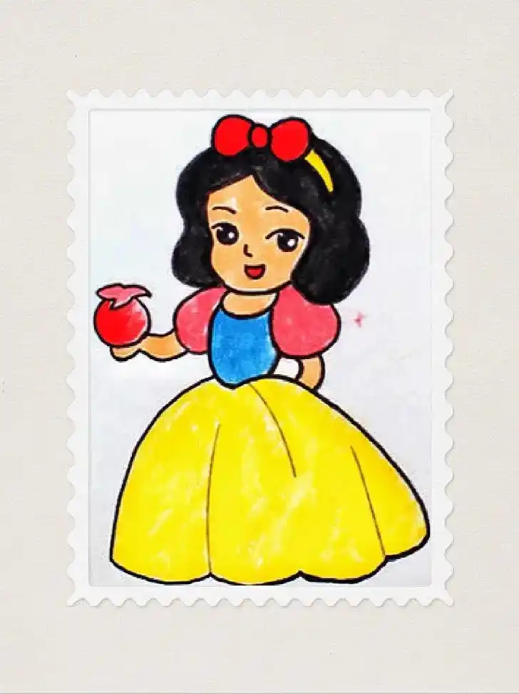 白雪公主简笔画