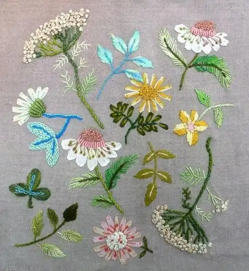 手工刺绣60款适合绣在衣服上的图案简单易学零基础也能看懂