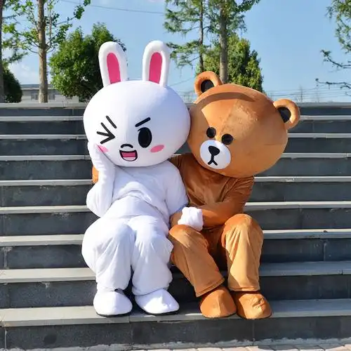 抖音网红熊卡通人偶服装布朗熊传单打工熊成人行走cos玩偶服定制