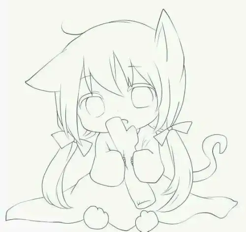 q版人物简笔画全身9张简笔画表白图片网