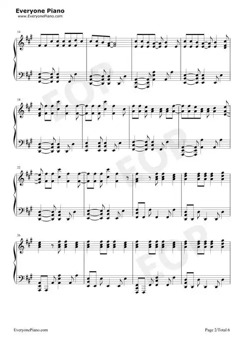 numb摇滚版-linkin park(林肯公园)五线谱预览2-钢琴谱文件(五线谱