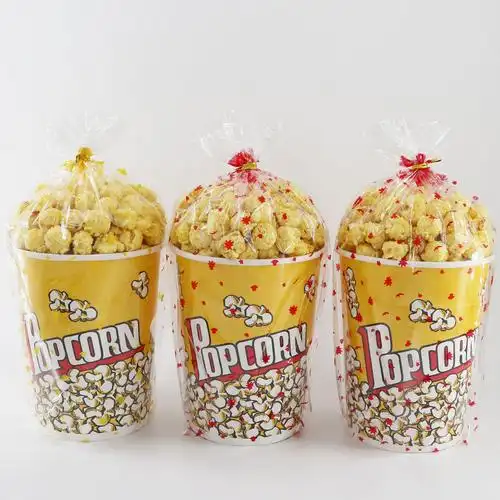 一次性纸桶爆米花桶爆米花杯纸杯子32盎司全套配袋子扎丝爆米花桶