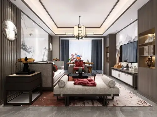 新中式全户型_效果图区_室内设计联盟 - powered by discuz!