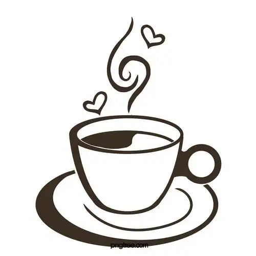 咖啡杯剪影小元素