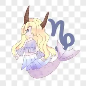 十二星座摩羯座插画卡通元素图片素材