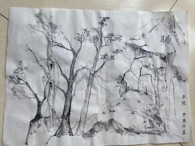 【第十八周教研活动】山水画作品练习,期末学生评价的研讨