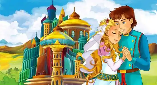 公主与王子人像图片