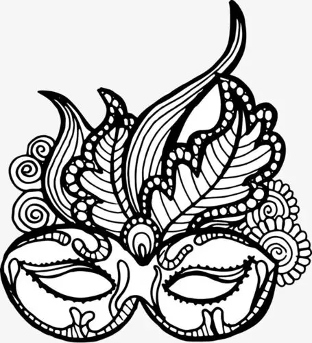 手绘数字手绘的面具免费下载_高清png图片-90设计网