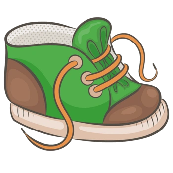 矢量卡通儿童运动鞋