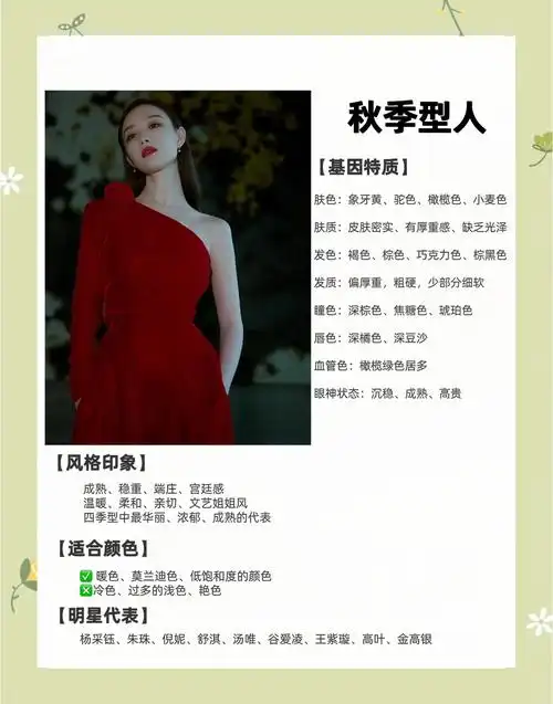 秋季型人穿搭用色指南