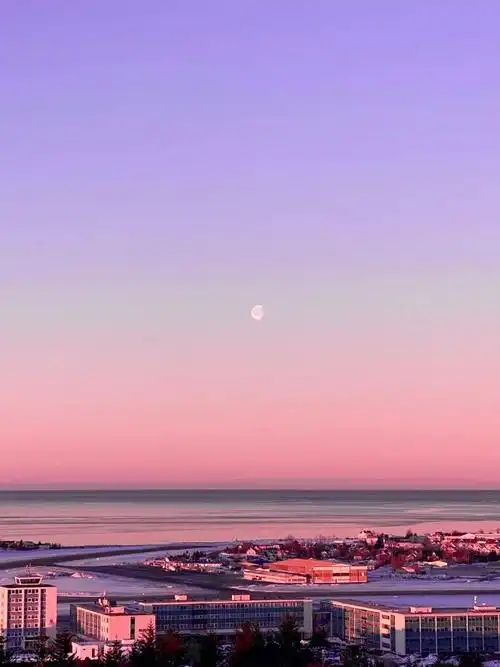 02649014★冬天粉色的冰岛 真的好美#风景壁纸