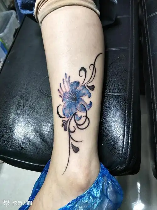 脚踝小清新_纹身图案手稿图片_纹诺的纹身作品集