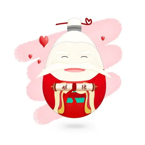 婚恋头像设计-不倒翁月老