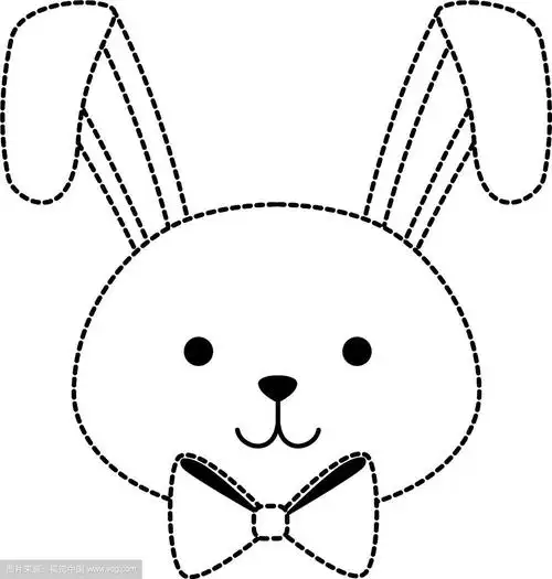 可爱的兔子头庆祝复活节