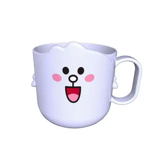 可爱牙膏杯儿童洗漱杯简约漱口杯塑料杯子ss鸭1只装可爱卡通材质安全