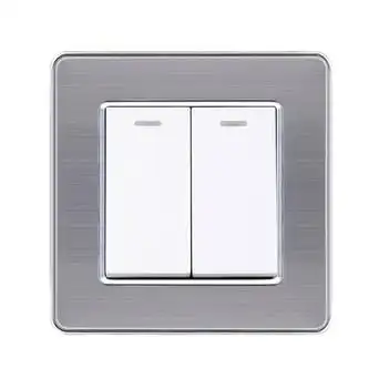 二开多控开关双开三控中途多联多空开关插座86型面板暗装家用
