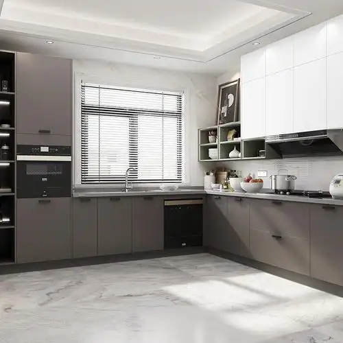 欧派橱柜整体厨房厨柜定制石英石台面台面厨电现代厨房空间套餐