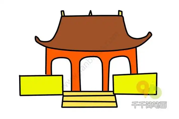 神秘的庙宇简笔画宫殿简笔画法儿童画宫殿的简易画动漫宫殿简笔画中国