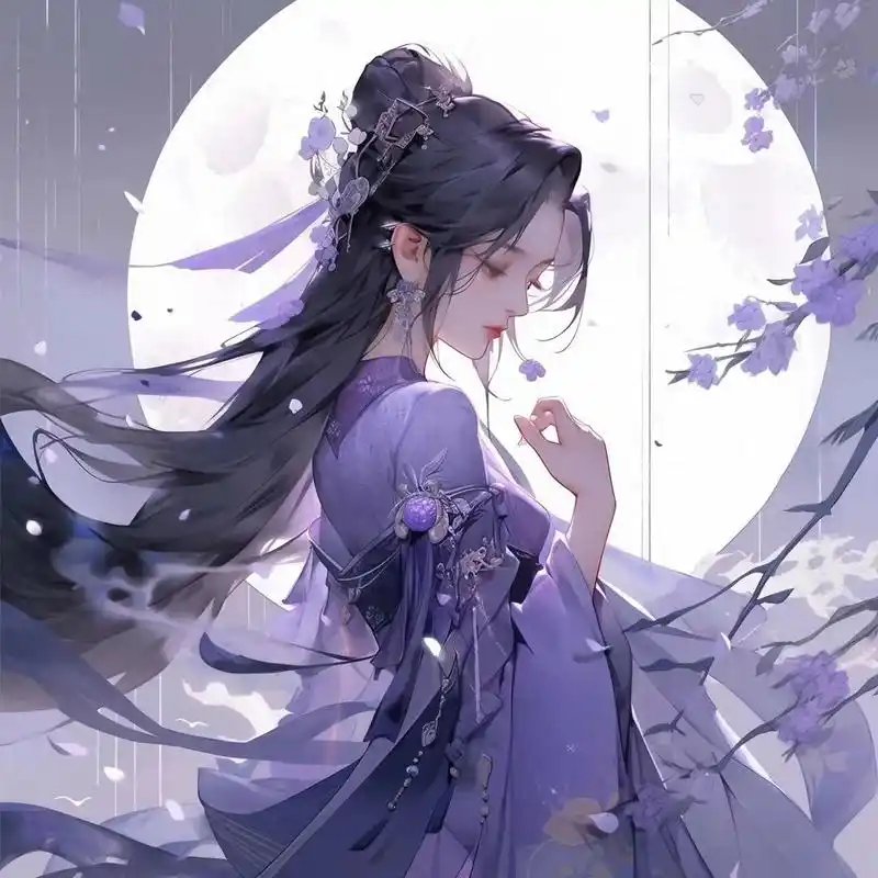 古风女子头像,花开有落时,人生容易老