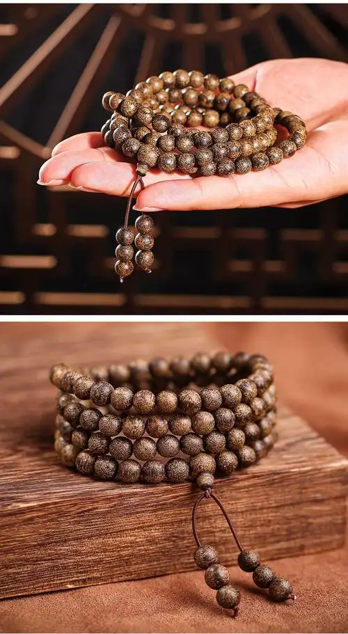 山中玉天然越南芽庄蚂蚁沉香手串老料黑油沉水级男女款沉香木文玩手链