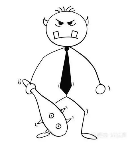 卡通的粗鲁的怪物商人