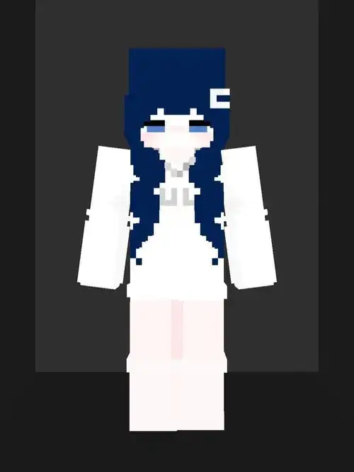 133深蓝毛小姐姐我的世界皮肤定制