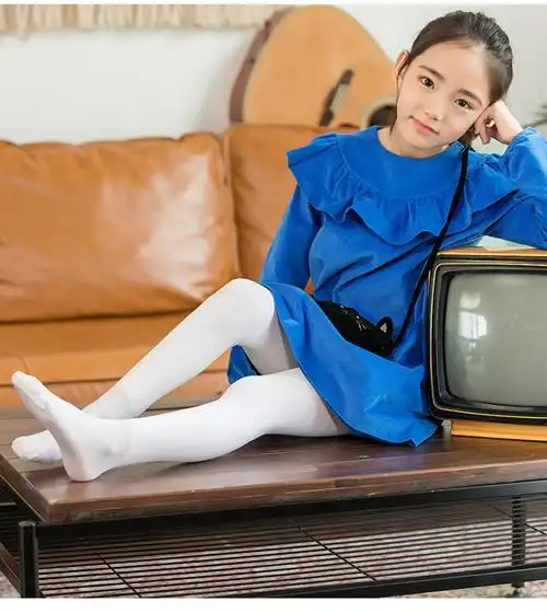 儿童连裤袜春秋季薄款女童打底裤夏季白色丝袜跳舞袜子练功舞蹈袜