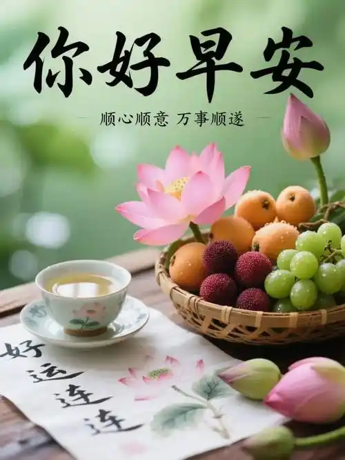 94张早安早上好唯美图片:问候暖暖,祝福满满,晨安吉祥,喜欢就取走吧!