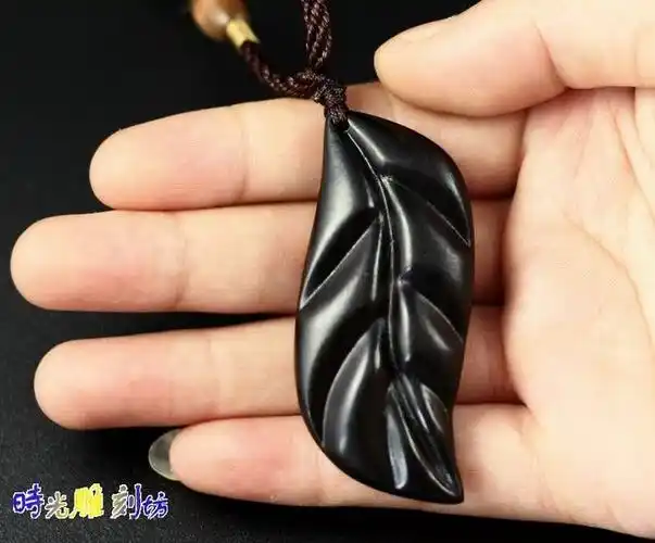 紫光檀精雕树叶木雕挂坠挂件女士木雕礼品可定印度小叶紫檀包邮-淘宝