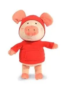 德国nici专柜正品红衣服小猪威比公仔20厘米毛绒玩具可爱生日礼物