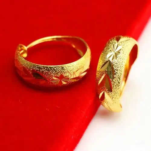 珠宝包金耳环耳圈镀金大耳圈耳扣耳骨复古沙面满天星首饰品成色好礼