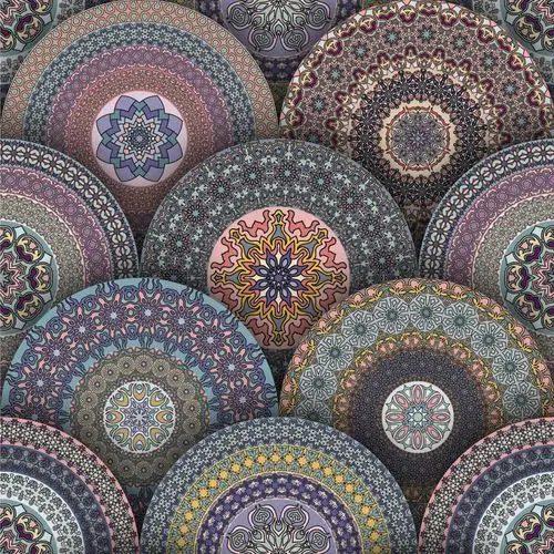 复古民族风花纹图案矢量素材下载