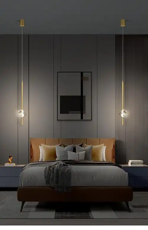 邓恩dunn卧室床头小吊灯全铜水晶灯主卧床头灯简约复古