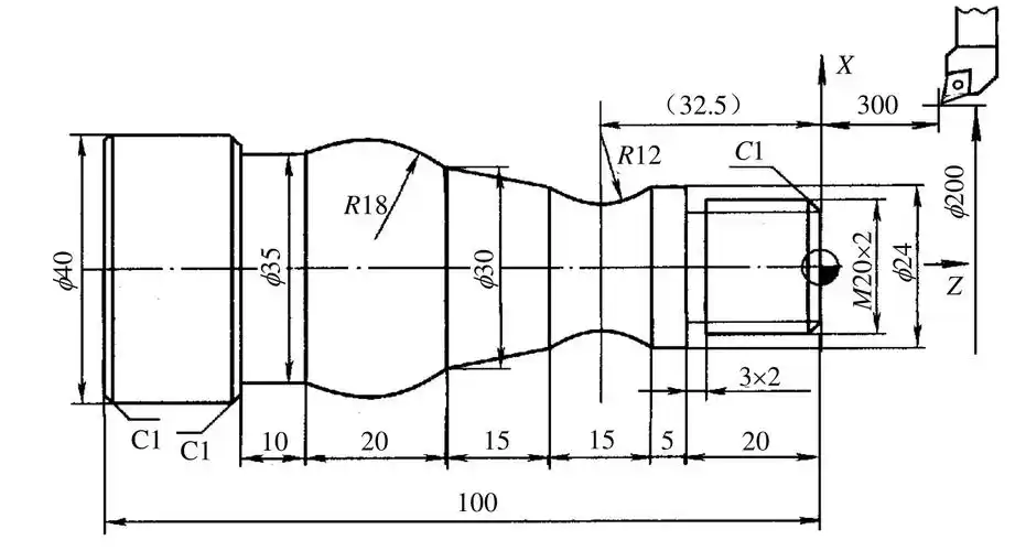 模具零件的数控车削加工程序编制实例