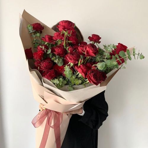 花小弄多头红色泡泡玫瑰花束张家港鲜花店小清新花束情人节礼物