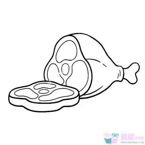 肉简笔画方法如下:第一步:画出肉块的大致形状——一个椭圆形,这里有