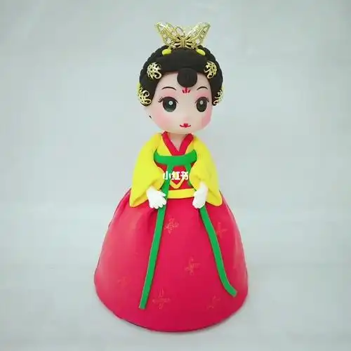 超轻粘土制作可爱贵妃娃娃教程已经更新详情咨询客服寻创意美术手工