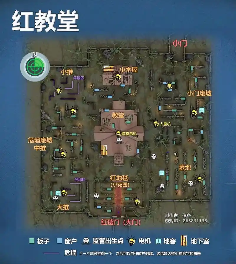 【含板窗及点位】第五人格全地图.因为有些bug,所以重新修改 - 抖音