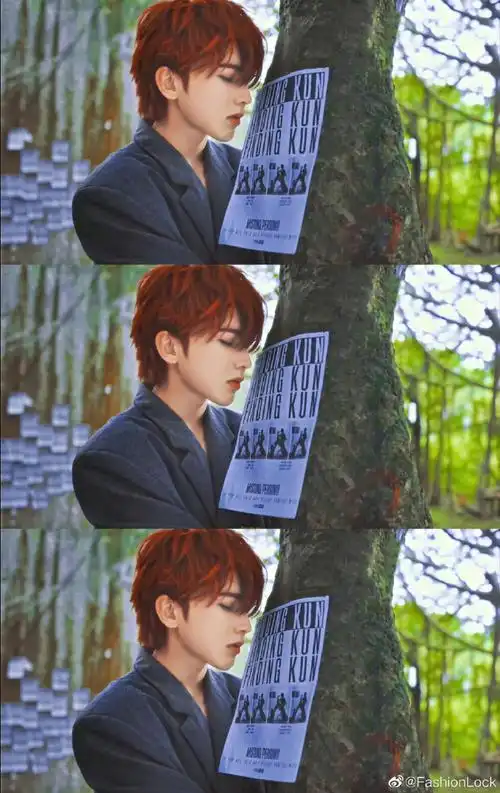 蔡徐坤智族gq红发造型