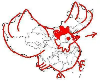 中国地图里的那只雄鸡到底长啥样看完人生观都扭曲了