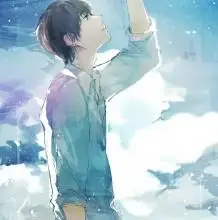 抬头仰望天空 明媚的男生插画 正能量慢慢的爱与温暖