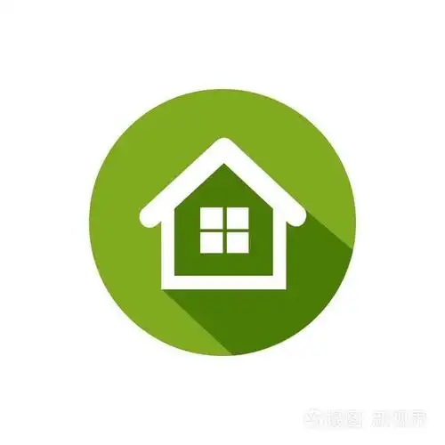 绿色房子图标, 剪贴画