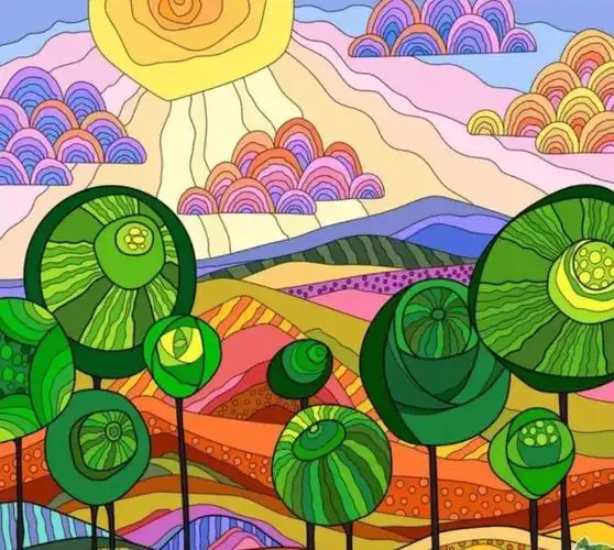 收藏:20张色彩丰富的装饰画,太漂亮啦!