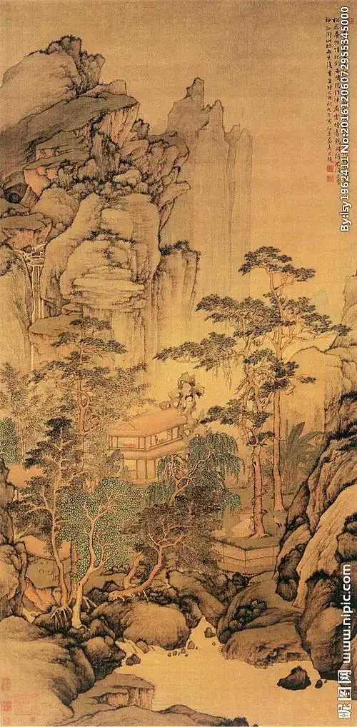 山水画中国风中国水墨画水墨画古画古代山水画中国元素画国画文化艺术