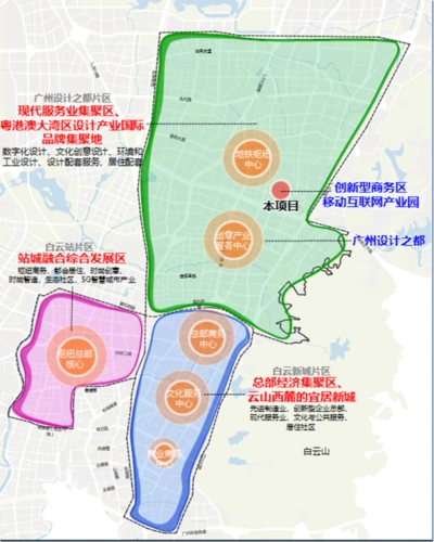 白云新城地区产业发展规划一览图