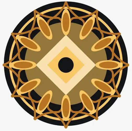 褐色装饰褐色圆圈矢量黑边装饰